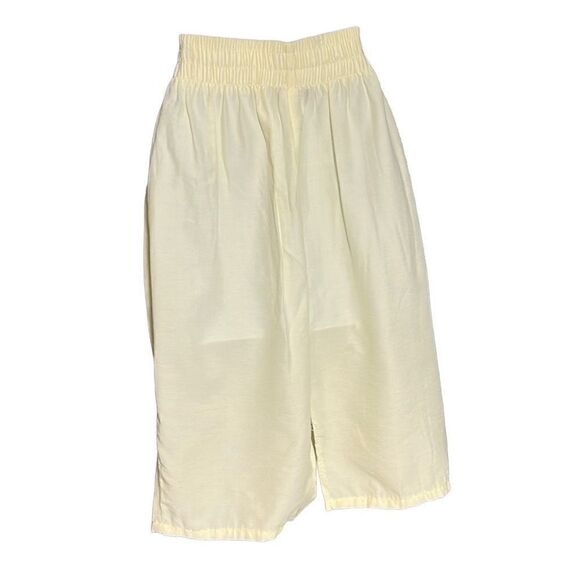 Maggie Lawrence Women's A-Line Pleated Elastic Waist Chain Accent Cream Skirt M - Picture 3 of 8